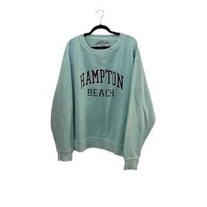 Mrs Mitchells Hampton Beach NH Sweatshirt Blue 2XL Beachy Coastal Grandma Summer